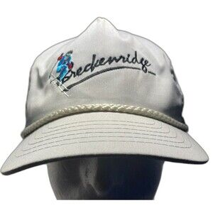 Cap Breckinridge  Colorado Skiing   Adjustable  Light Gray Embroidered